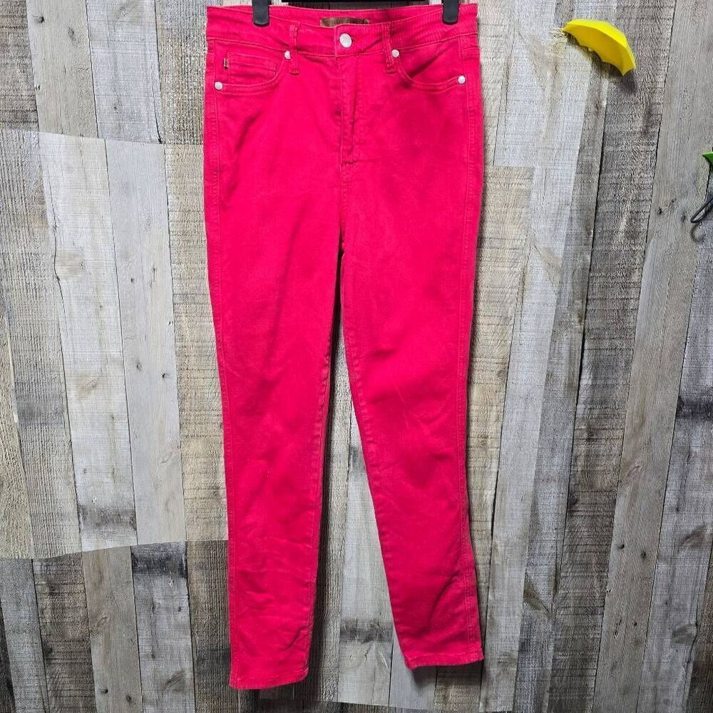 Judy Blue High Rise Tummy Control Skinny Jeans Deep Red 5/27 - Picture 2 of 6